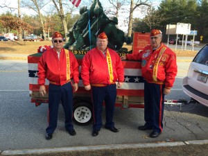 George, Jack, and Cody in front of the Iwo Jima Float