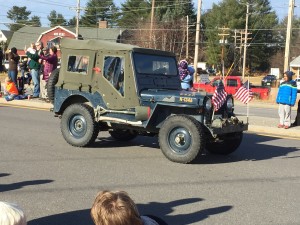 Some old marine jeeps in the parade