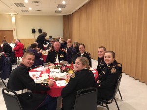 USMC JROTC Table with their Commanding Officer