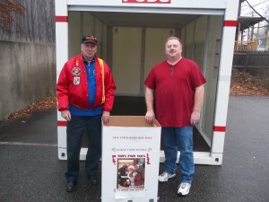 John and Paul Lloyd from VFW.  Our detachment were the first ones to drop off toys on Dec 11.