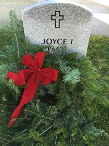 Joyce Page WWII Woman Marine and Wreath.